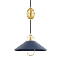 Mitzi MARIEL PENDANT in AGED BRASS/SOFT NAVY