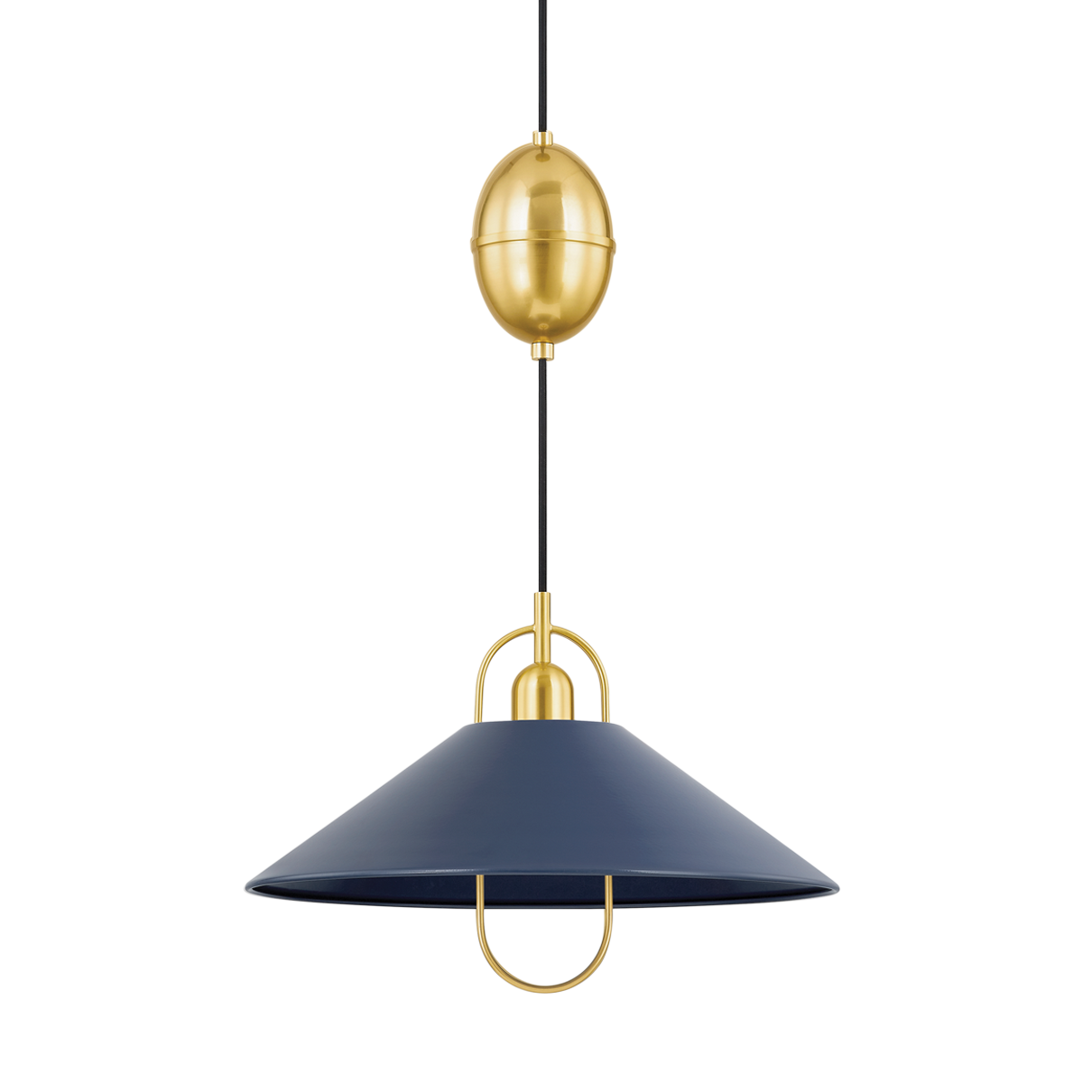 Mitzi MARIEL PENDANT in AGED BRASS/SOFT NAVY