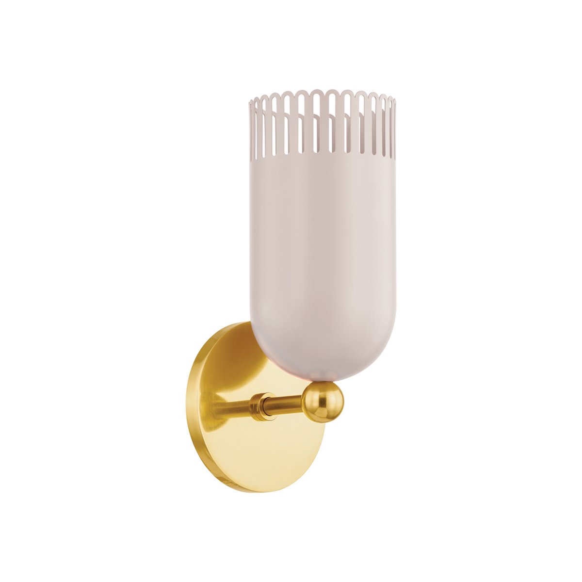Mitzi Liba WALL SCONCE in Aged Brass/Soft Peignoir