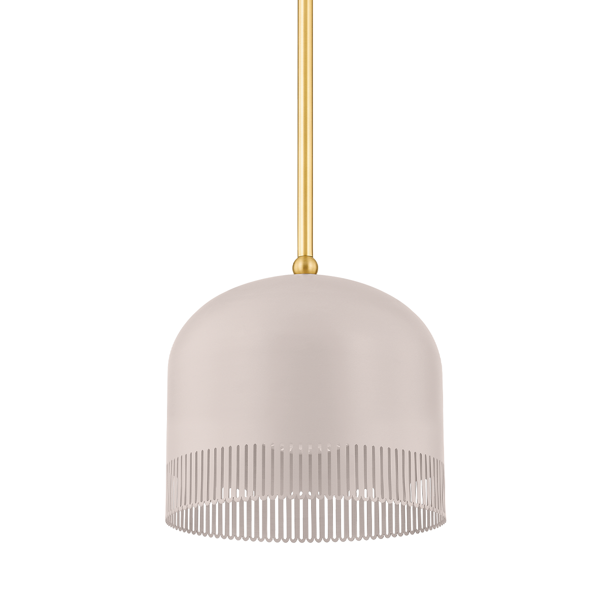 Mitzi Liba PENDANT in Aged Brass/Soft Peignoir