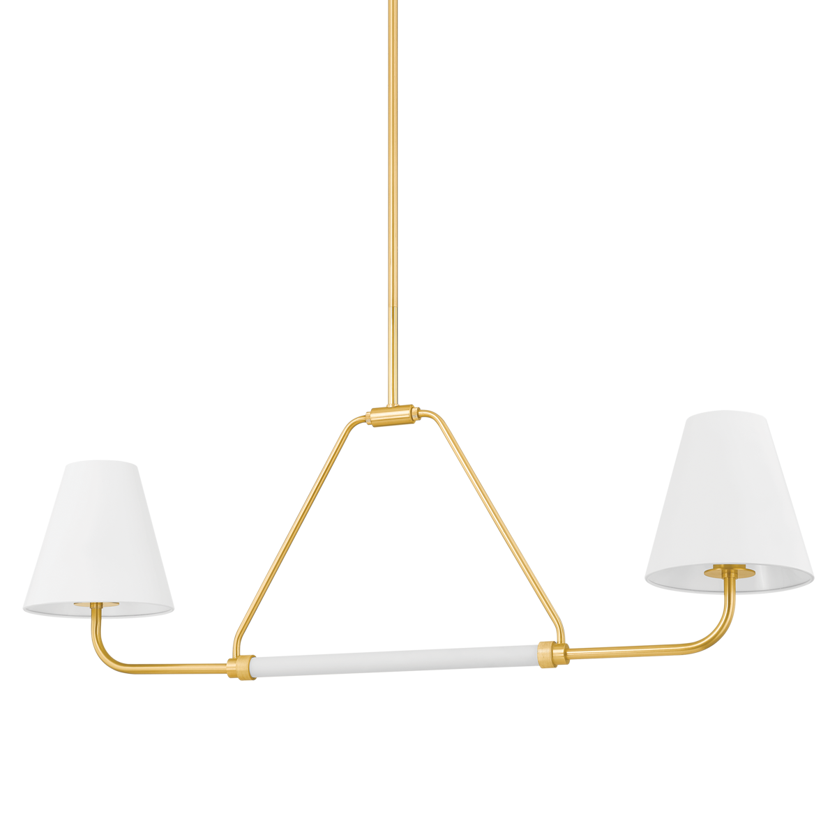 Mitzi Georgann Linear in AGED BRASS/SOFT WHITE