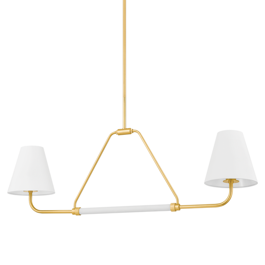 Mitzi Georgann Linear in AGED BRASS/SOFT WHITE