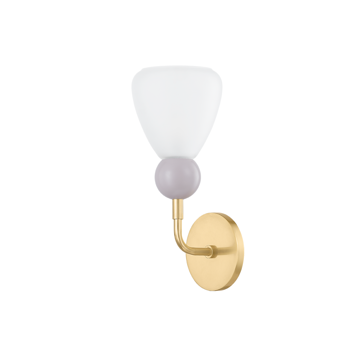 Mitzi DOREEN WALL SCONCE in AGED BRASS/SOFT PEIGNOIR
