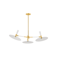 Mitzi MILENA CHANDELIER in AGED BRASS/SOFT CREAM