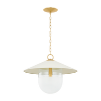 Mitzi RESSI PENDANT in AGED BRASS/SOFT CREAM
