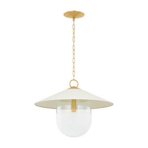 Mitzi RESSI PENDANT in AGED BRASS/SOFT CREAM