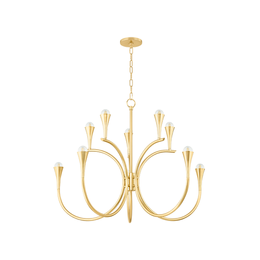 Mitzi AVIANA CHANDELIER in AGED BRASS