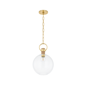 Mitzi CATRINE PENDANT in AGED BRASS