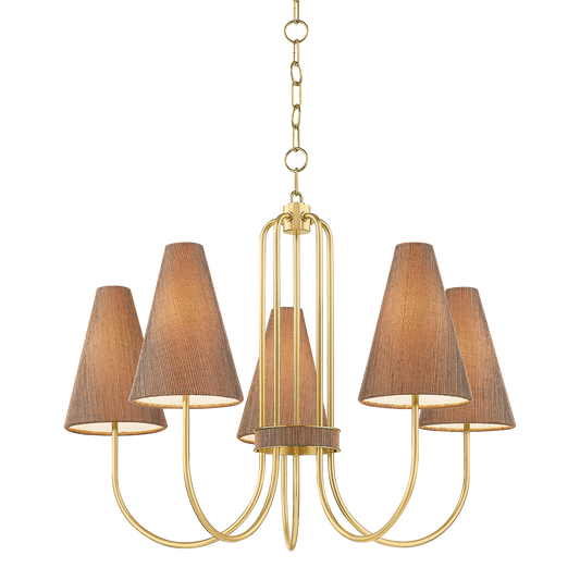 Mitzi JESSEL Chandelier in AGED BRASS