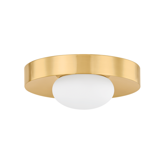 Mitzi PEPA Flush Mount in AGED BRASS