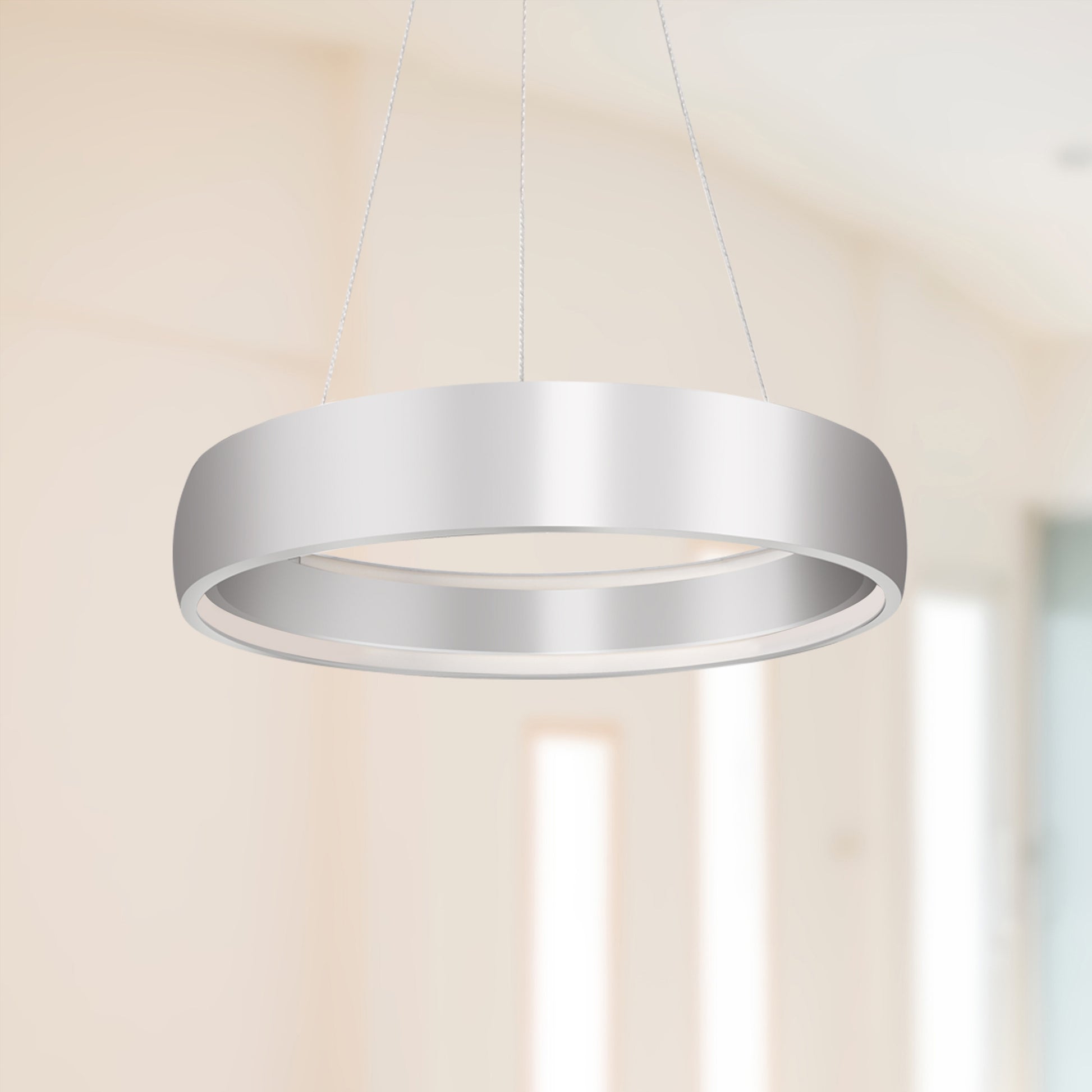 Halo 23-in Black LED Pendant