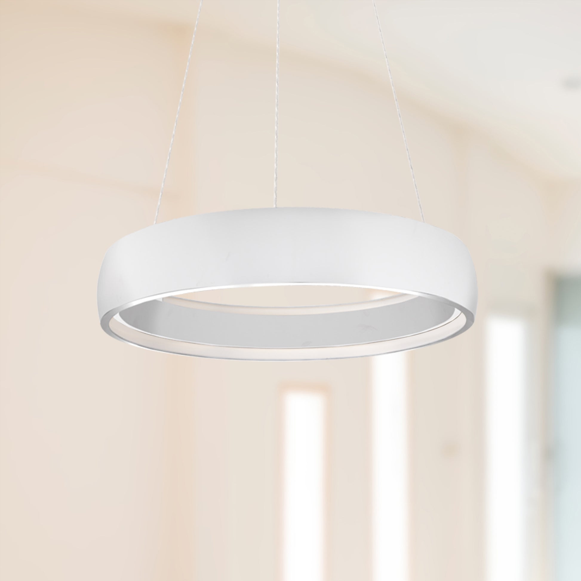 Halo 23-in Black LED Pendant