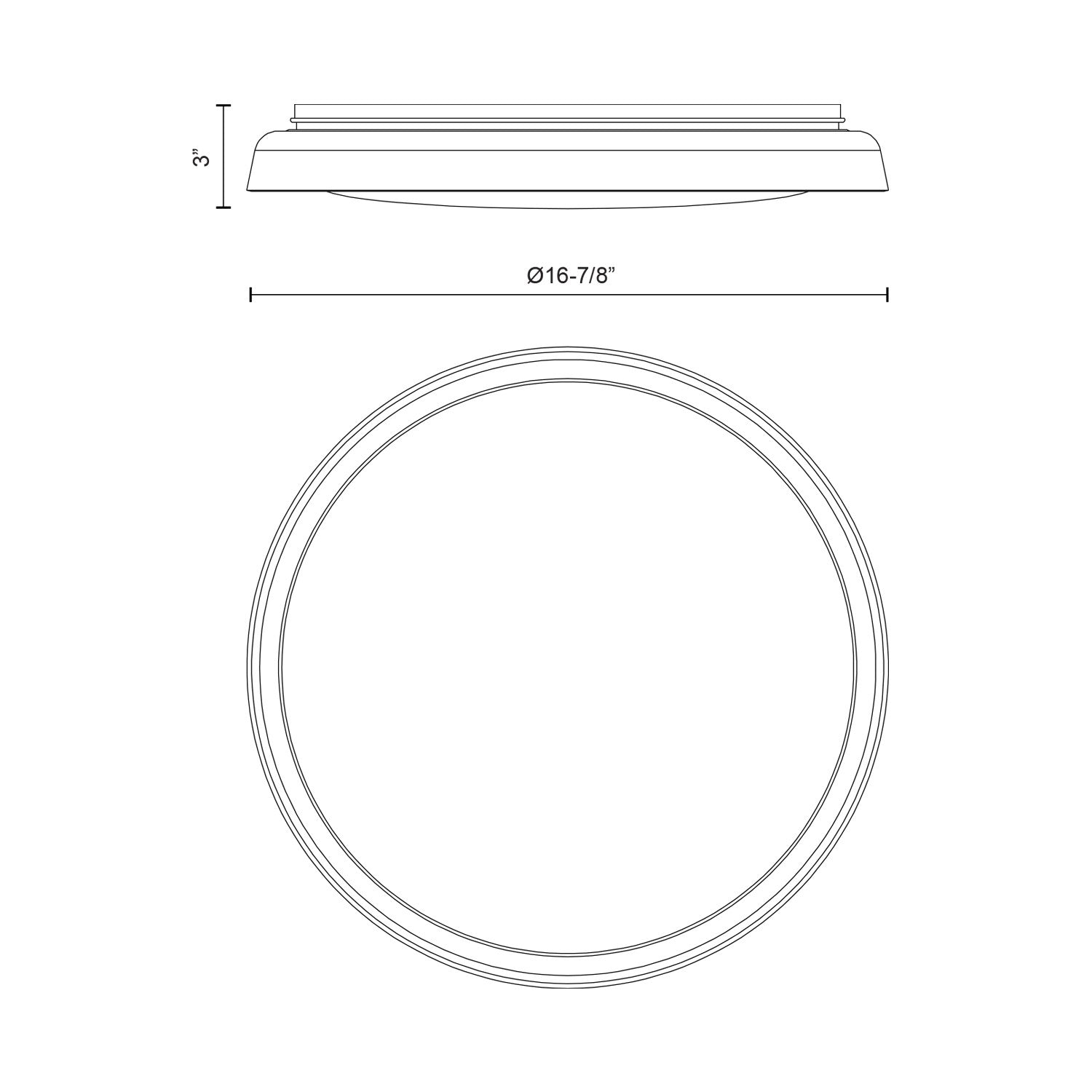 Hampton 17-in Flush Mount