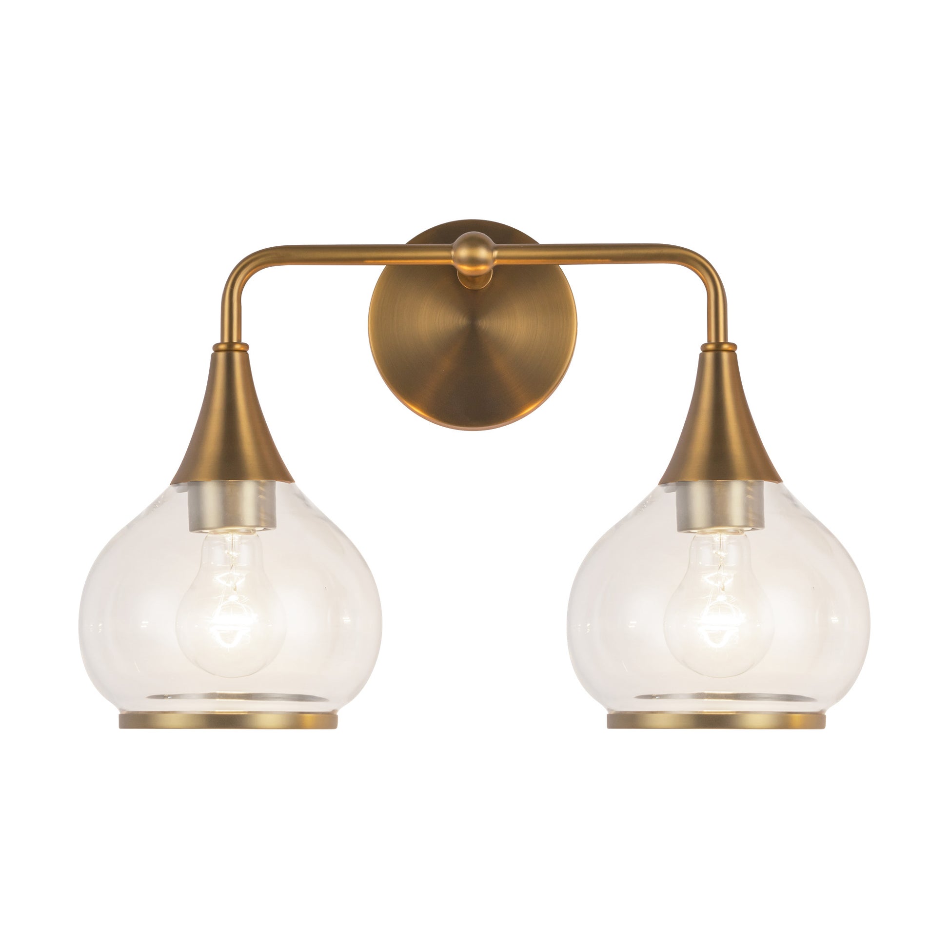 Hazel 17-in Matte Black/Opal Matte Glass 2 Lights Vanity