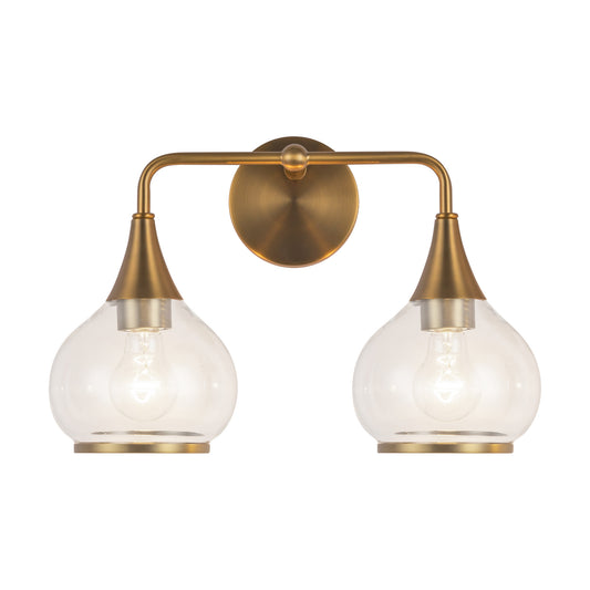 Hazel 17-in Matte Black/Opal Matte Glass 2 Lights Vanity