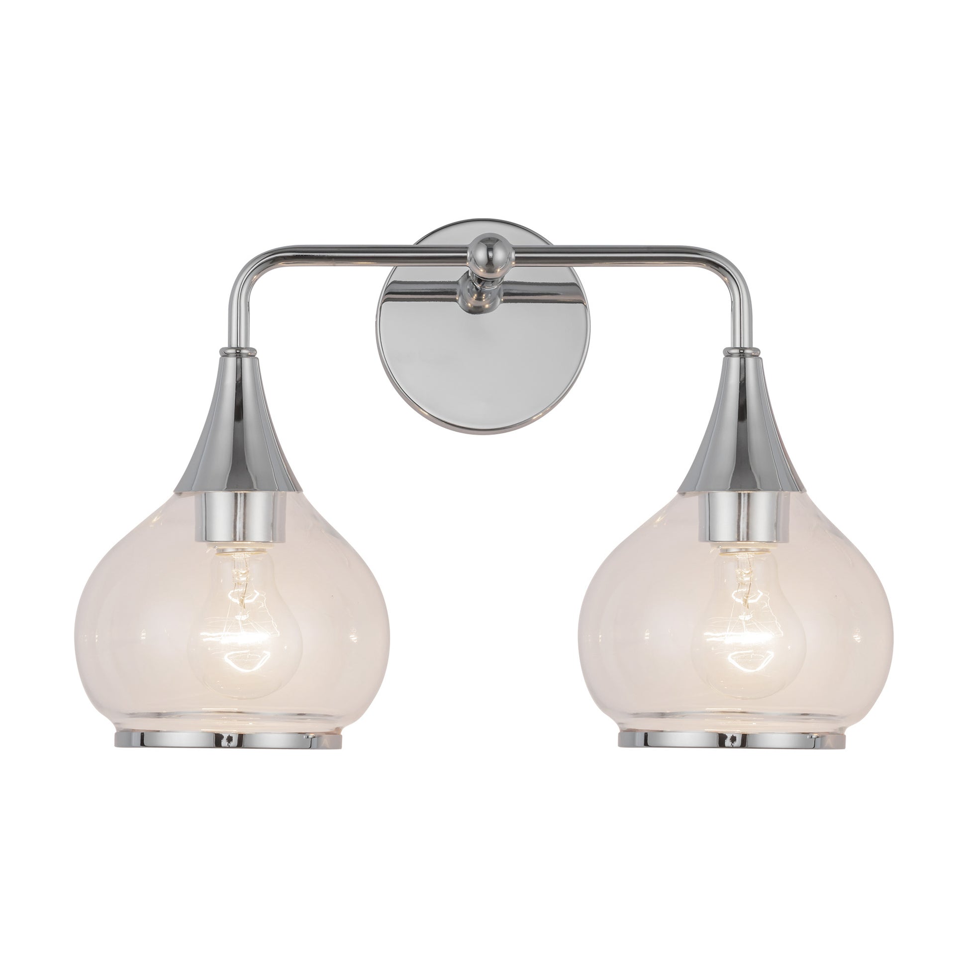 Hazel 17-in Matte Black/Opal Matte Glass 2 Lights Vanity