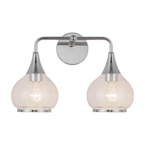 Hazel 17-in Matte Black/Opal Matte Glass 2 Lights Vanity