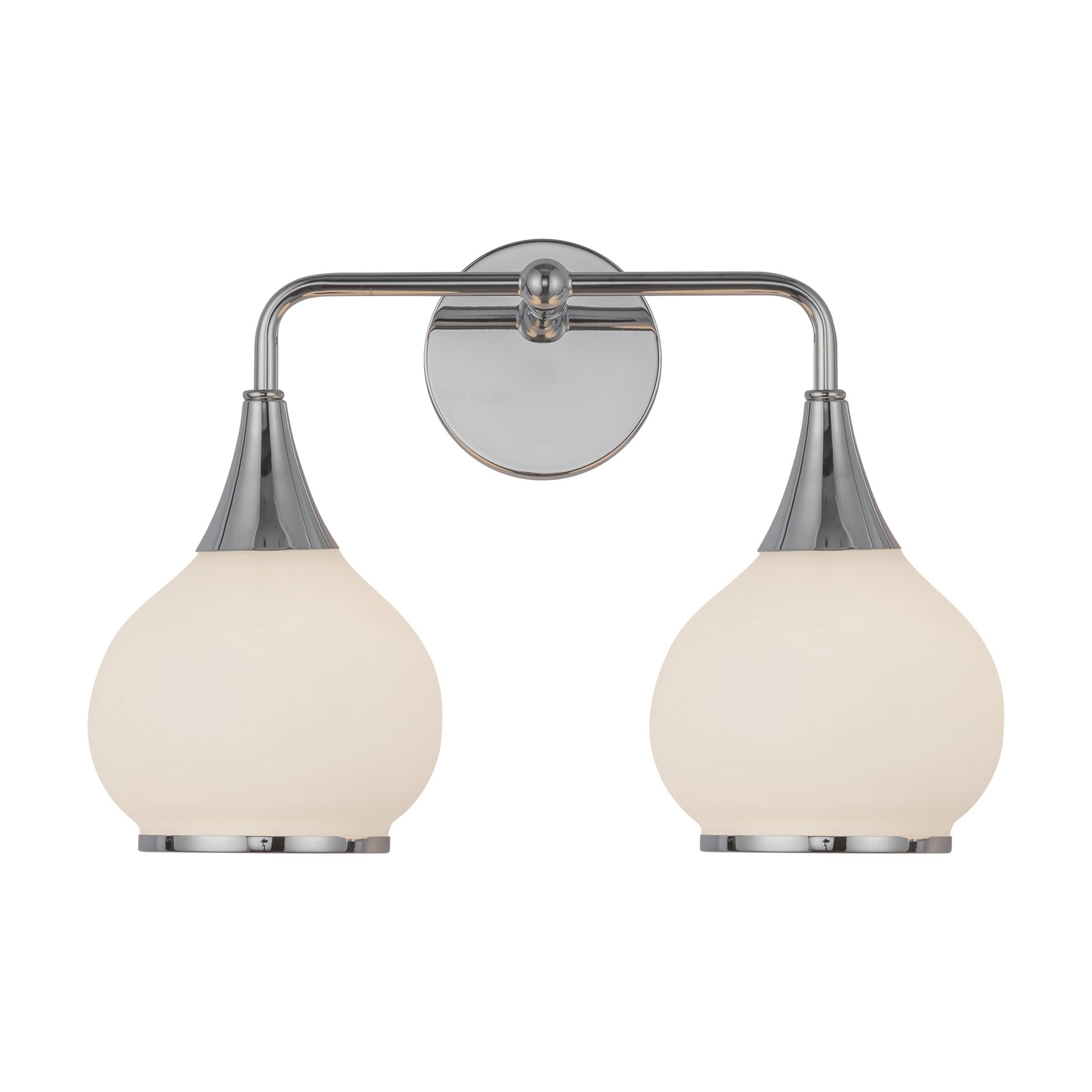 Hazel 17-in Matte Black/Opal Matte Glass 2 Lights Vanity