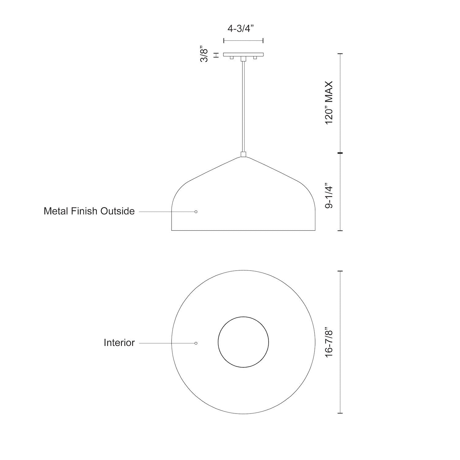 Helena 17-in Pendant