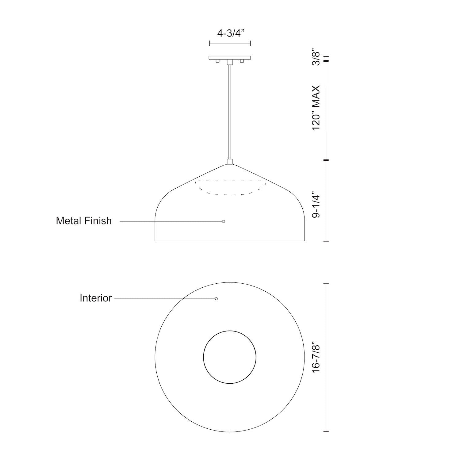 Helena 17-in Pendant
