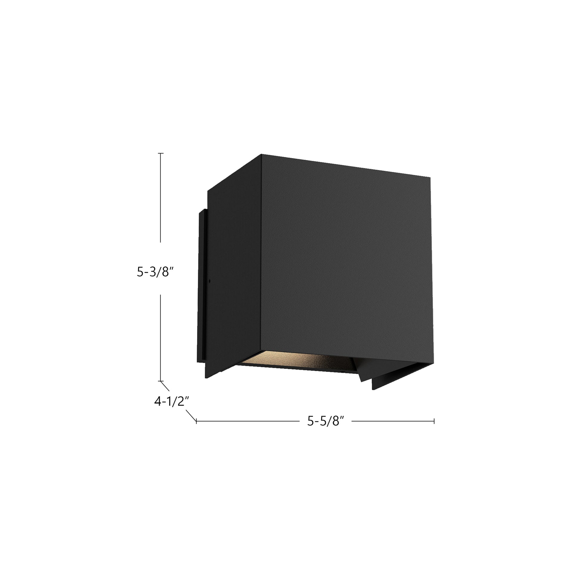 Helsinki 6-in Black LED Exterior Wall Sconce
