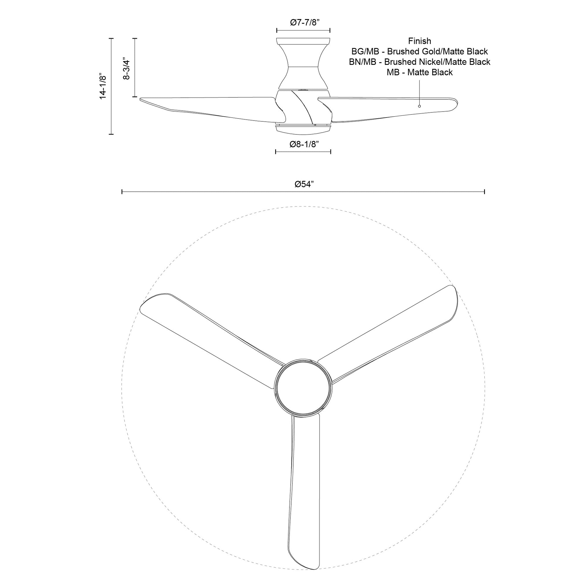 Thalia 54-in LED Hugger Fan