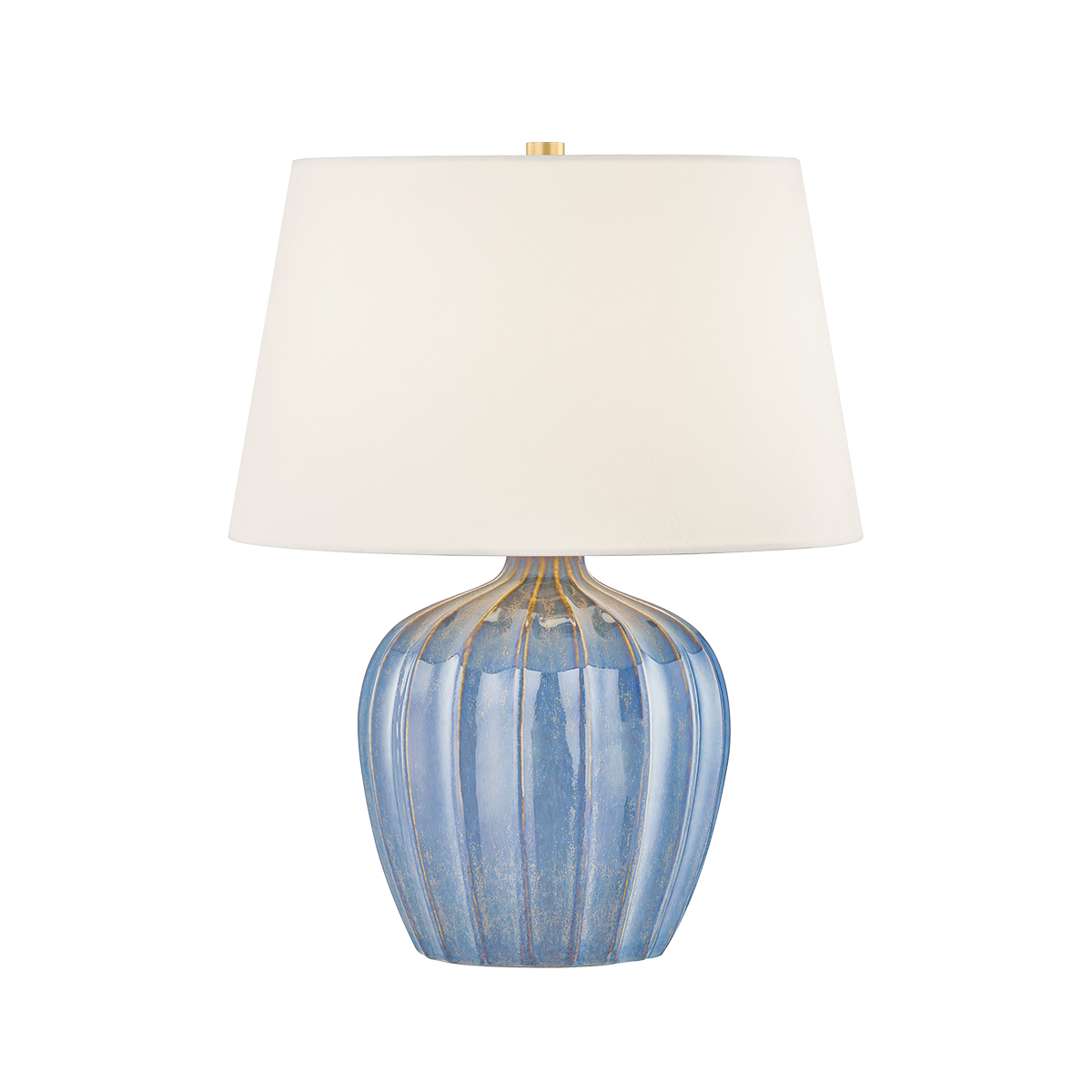 Mitzi Myla Table Lamp in AGED BRASS/CERAMIC SPRING LAKE