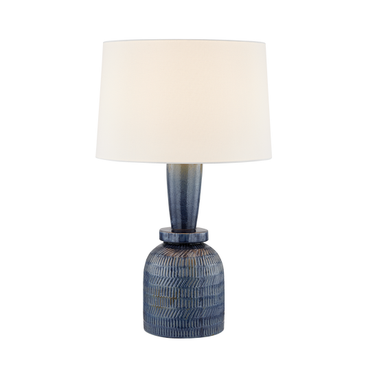 Mitzi RUSSO Table Lamp in AGED BRASS/CERAMIC WASHED COBALT