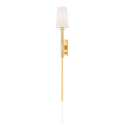 Mitzi Ginny Plug-In Sconce in AGED BRASS