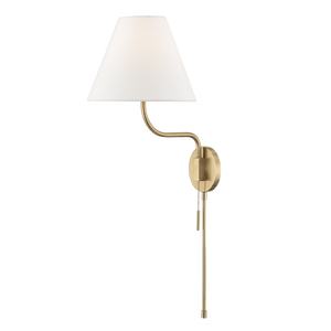 Mitzi Patti Plug-in Sconce in Aged Brass