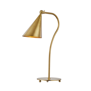 Mitzi Lupe Table Lamp in Aged Brass
