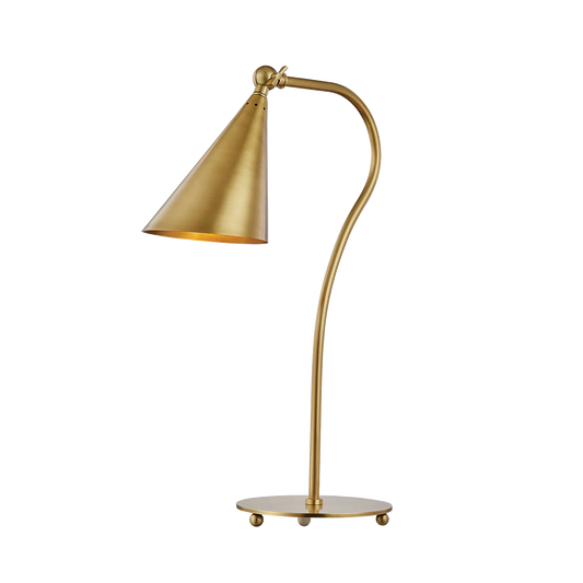 Mitzi Lupe Table Lamp in Aged Brass