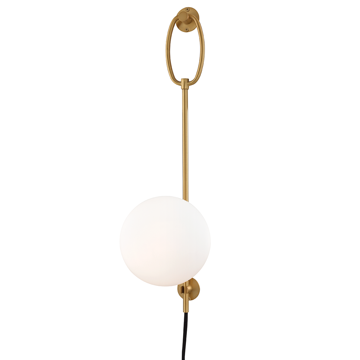 Mitzi Gina Plug-in Sconce in Aged Brass
