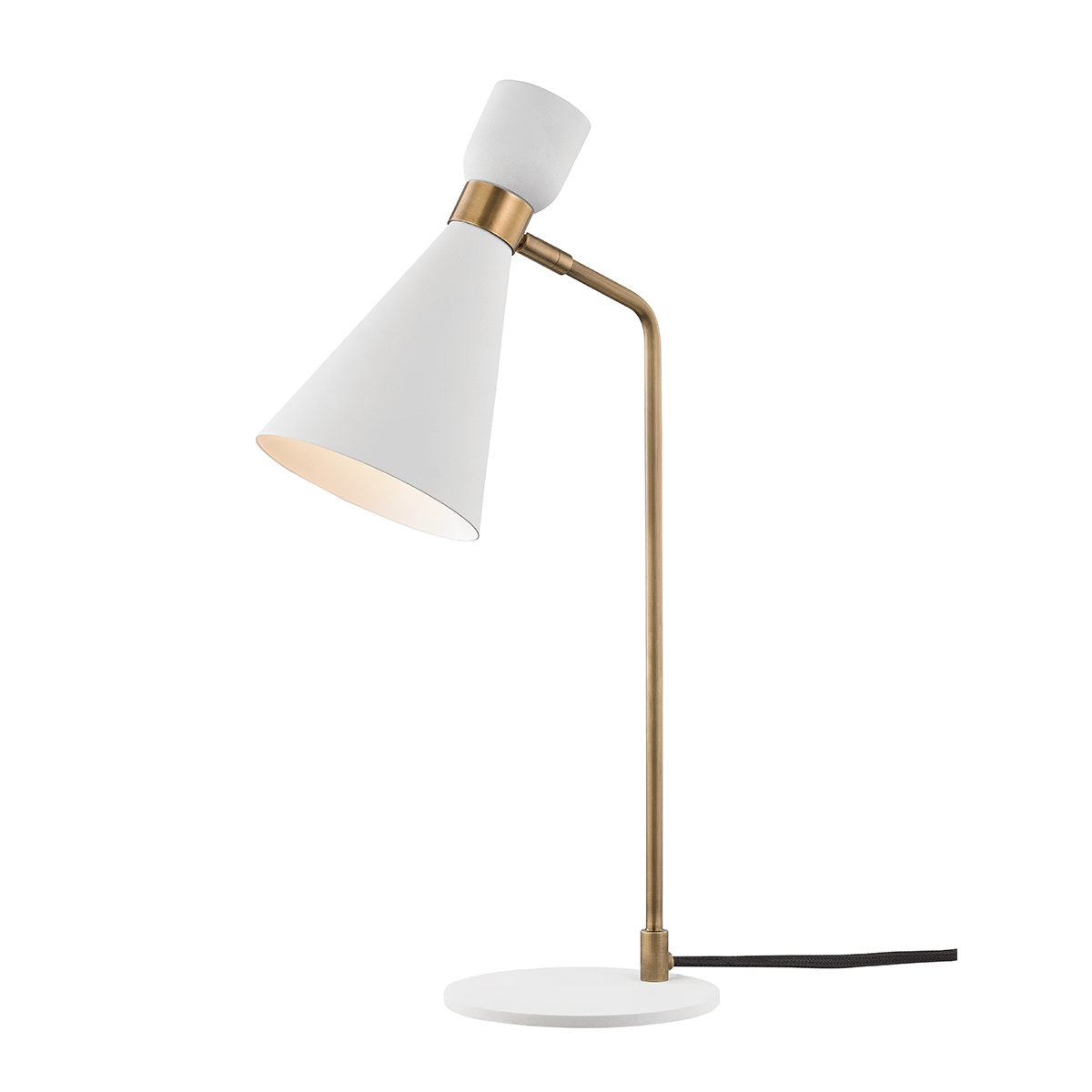 Mitzi Willa Table Lamp in Aged Brass/soft Off White
