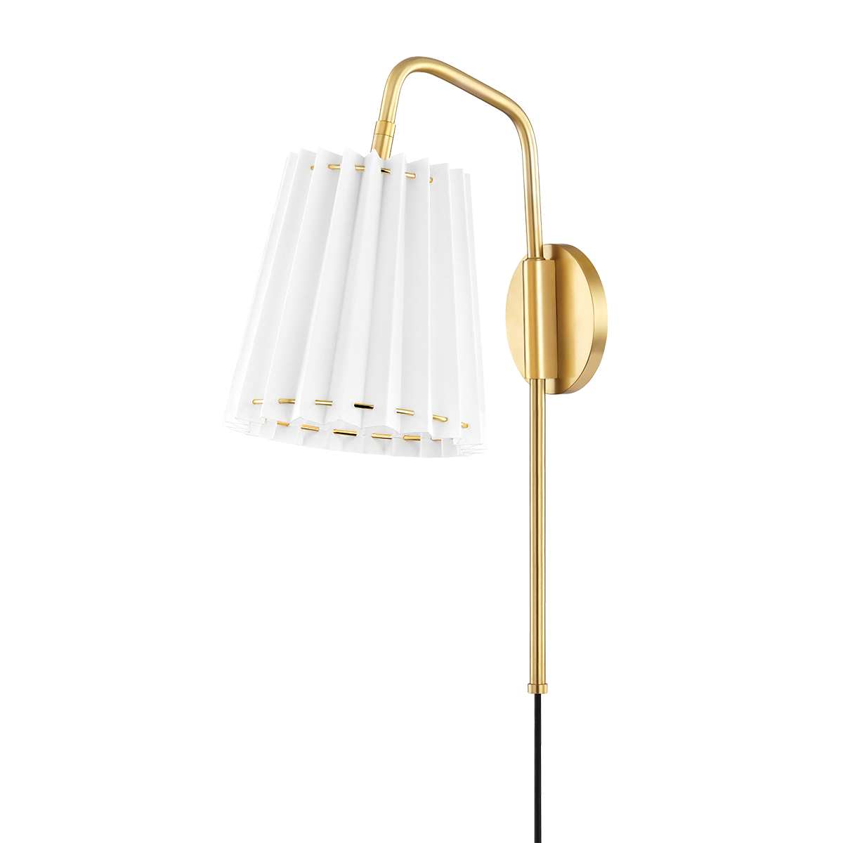 Mitzi Demi Plug-in Sconce in Aged Brass