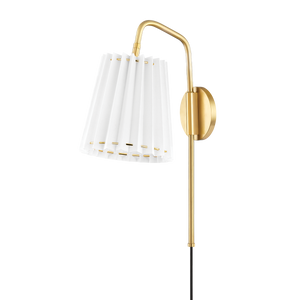 Mitzi Demi Plug-in Sconce in Aged Brass