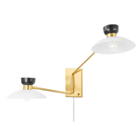 Mitzi Whitley Plug-in Sconce in Aged Brass