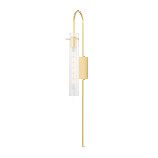 Mitzi Nettie Plug-in Sconce in Aged Brass