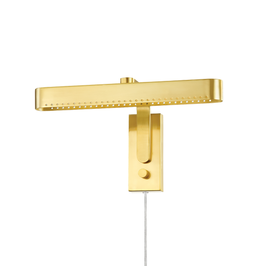 Mitzi Julissa Plug-in Sconce in Aged Brass