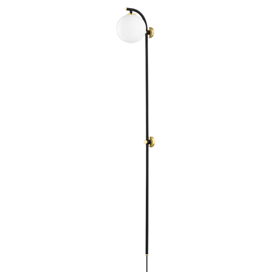 Mitzi Faye Plug-in Sconce in Aged Brass/soft Black