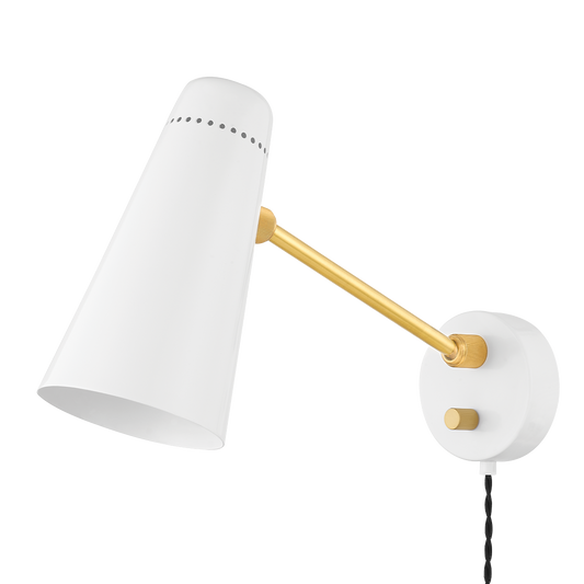 Mitzi ALEX Plug-in Sconce in Aged Brass