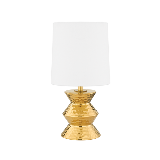 Mitzi Zoe Table Lamp in AGED BRASS CERAMIC GOLD