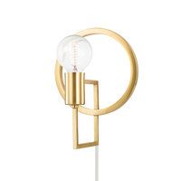 Mitzi Tory Plug-in Sconce in Aged Brass
