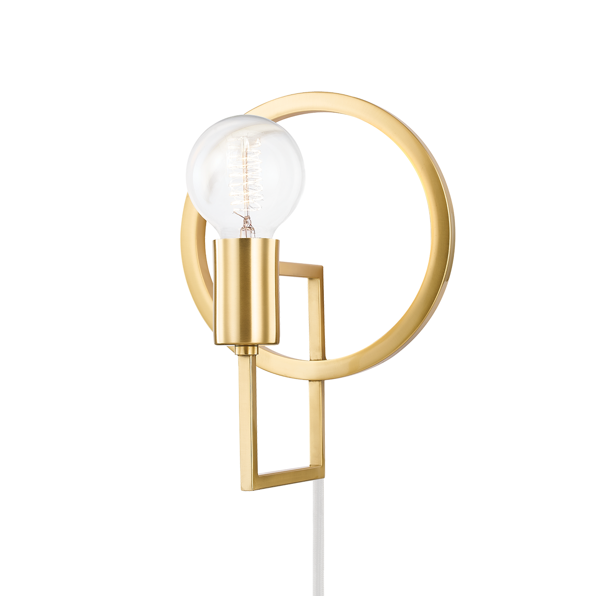 Mitzi Tory Plug-in Sconce in Aged Brass