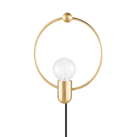 Mitzi Darcy Plug-in Sconce in Aged Brass