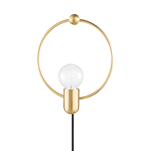 Mitzi Darcy Plug-in Sconce in Aged Brass
