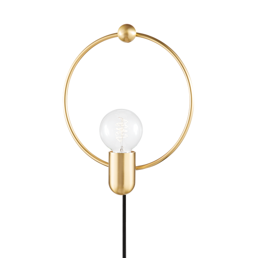 Mitzi Darcy Plug-in Sconce in Aged Brass