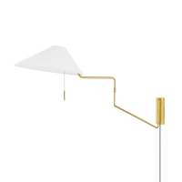 Mitzi Aisa Plug-in Sconce in Aged Brass