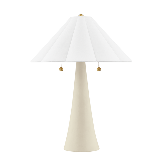 Mitzi Alana Table Lamp in AGED BRASS/CERAMIC ANTIQUE IVORY