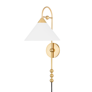 Mitzi Sang Wall Sconce in Aged Brass